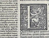 An illustration from Ivnii Ivvenalis Aqvinatis Satyrographi opvs : nunc demvm ab omnibvs mendis purgatum, & pluribus collatis exemplaribus suo candori restitutum (1548)