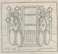 An illustration from En tibi lector Robertvm Valtvrivm, ad illvstrem heroa Sigismvndum Pandulphum Malatestam Ariminensium regem, De re militari libris XII : multò emaculatius, ac picturis, quae plurimae in eo sunt, elegantioribus expressum, quam cum Veronae inter initia artis chalcographicae anno M.cccclxxxiii. inuulgaretur (1532)