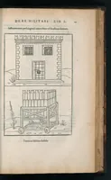 An illustration from En tibi lector Robertvm Valtvrivm, ad illvstrem heroa Sigismvndum Pandulphum Malatestam Ariminensium regem, De re militari libris XII : multò emaculatius, ac picturis, quae plurimae in eo sunt, elegantioribus expressum, quam cum Veronae inter initia artis chalcographicae anno M.cccclxxxiii. inuulgaretur (1532)