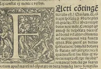 An illustration from Panormitani Consilia, quaestiones & tractatus : in hoc volvmine continentvr consiliorvm libri duo, tractatus de Concilio Basiliensi, & questiones clarissimi Decretorum doctoris Nicolai de Tudeschis ... : cum summarijs ac indice : ea fide atq[ue] uigilantia omnia excusa, ut nihil hactenus euulgatorũ desideretur (1546)