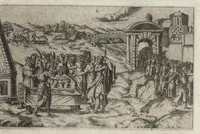 Picture 6 of 13 from Fvnerali antichi di diuersi popoli, et nationi : forma, ordine, et pompa di sepolture, di essequie, di consecrationi antiche et d'altro (1574), leaf 82