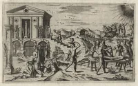 Picture 8 of 13 from Fvnerali antichi di diuersi popoli, et nationi : forma, ordine, et pompa di sepolture, di essequie, di consecrationi antiche et d'altro (1574), leaf 90