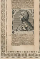 An illustration from Chronologie et sommaire des sovverains, pontifes, anciens peres, empereurs, roys, princes, & hommes illustres, des le commencement du monde iusques à l'an de grace mil six cents vingt-deux (1627)