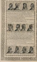 An illustration from Chronologie et sommaire des sovverains, pontifes, anciens peres, empereurs, roys, princes, & hommes illustres, des le commencement du monde iusques à l'an de grace mil six cents vingt-deux (1627)