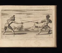 An illustration from Gran simulacro dell'arte e dell'uso della scherma (1610)