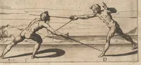 An illustration from Gran simulacro dell'arte e dell'uso della scherma (1610)