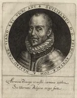 An illustration from Nassovischen oraignien-boom : daer by ghevoecht, de conterfeytsels der voornaemster helden, die vvt desen stam ghesproten zijn, die hen (in tyden van oorlogen) in dese Vrye-landen ghebruyckt hebben = Malus aurantius Nassovicus : continens simulachra heroum ex illustrissi stirpe Nassovica or. quorum consilio et armis libertas provinciar. confoed. Belgij hactenus conservata et defensa est (1615)