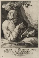 Picture 8 of 13 from [The Creed in 14 engravings] [graphic] (1589), leaf 38