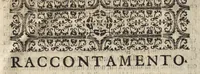 An illustration from Raccontamento del vago e nobil torneo fatto nella felicissima città di Roma, l'anno M. DC. XVI : con la minuta descrittione delle liuree, imprese e motti de cauallieri, e del mirabile e superbo teatro fatto di ordine dell'eccellentissimo signor conte di Castro, imbasciatore residente per la Maestà del rè cattolico appresso la S. di N.S. (1616)