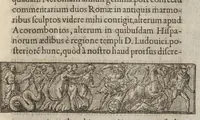 An illustration from Antiquae tabulae marmoreae solis effigie symbolisque exculptae accurata explicatio : qua priscae quaedam mythologiae, ac nonnulla praeterea vetera monumenta marmorum, gemmarum, nomismatum illustrantur (1617)