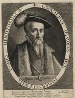An illustration from Herōologia Anglica, hoc est, Clarissimorum et doctissimorum aliq[uo]t Anglorum qui floruerunt ab anno Cristi M.D. usq[ue] ad presentem annum M.D.CXX vivae effigies, vitae, et elogia duobus tomis (1620)