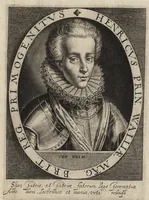 An illustration from Herōologia Anglica, hoc est, Clarissimorum et doctissimorum aliq[uo]t Anglorum qui floruerunt ab anno Cristi M.D. usq[ue] ad presentem annum M.D.CXX vivae effigies, vitae, et elogia duobus tomis (1620)