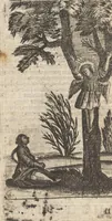 An illustration from Pia desideria, viz. 1. Gemitus animae poenitentis, 2. Vota animae sanctae, 3. Suspiria animae amantis (1677)