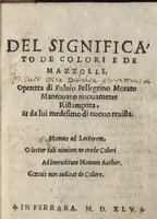 Picture 1 of 12 from Del significato de colori e de mazzolli : operetta (1545), leaf 4