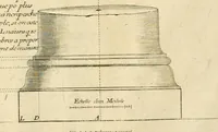 Picture 10 of 14 from Traité des manieres de dessiner les ordres de l'architectvre antiqve en tovtes levrs parties : avec plusieurs belles particularitez qui nont point parû jusques a present, touch.t les bastim.ts de marque comme, la natvrelle entresuitte des gros et menüs membres de leurs degrez ou escaliers : puis, le moyen darrester par dessein et modelle en petit, les parties d'vn edifice, en sorte questant executé en grand, il fasse l'effet que l'on sest proposé : et enfin, la pratiqve de trouuer la place geometrale des jours, ombres et ombrages sur les corps geometraux, leaf 39