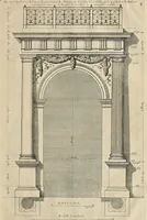 An illustration from Representations geometrales de plusieurs parties de bastiments faites par les reigles de l'architectvre antiqve : et de qui les mesures sont reduittes en piedz, poulces & lignes, afin de saccommoder a la maniere de mesurer la plus en vzage parmy le commun des ouuriers (1688)