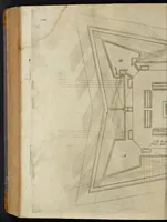 An illustration from Della architettvra militare del capitanio Francesco de' Marchi bolognese, gentil'hvomo romano, libri tre : nelli qvali si descrivono li veri modi del fortificare, che si vsa a' tempi moderni : con vn breve, et vtile trattato, nel quale si dimostrano li modi del fabricar l'artigliaria, & la prattica di adoperarla, da quelli che hanno carico di essa (1599)
