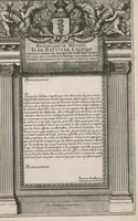 An illustration from Traité des manieres de dessiner les ordres de l'architectvre antiqve en tovtes levrs parties. Avec plusieurs belles particularitez qui nont point parû jusques a present, toucha.t les bastim.ts de marque comme, la natvrelle entresuitte des gros et menüs membres de leurs degrez ou escaliers. Puis, le moyen darrester par dessein et modelle en petit, les parties d'vn edifice, en sorte questant executé en grand, il fasse l'effet que l'on sest proposé, et enfin, la pratiqve de trouuer la place geometrale des jours, ombres et ombrages sur les corps geometraux (1665)