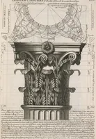 Picture 11 of 16 from Traité des manieres de dessiner les ordres de l'architectvre antiqve en tovtes levrs parties. Avec plusieurs belles particularitez qui nont point parû jusques a present, toucha.t les bastim.ts de marque comme, la natvrelle entresuitte des gros et menüs membres de leurs degrez ou escaliers. Puis, le moyen darrester par dessein et modelle en petit, les parties d'vn edifice, en sorte questant executé en grand, il fasse l'effet que l'on sest proposé, et enfin, la pratiqve de trouuer la place geometrale des jours, ombres et ombrages sur les corps geometraux (1665), leaf 58