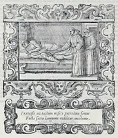 Picture 14 of 59 from Historiarvm seraphicae religionis libri tres, seriem temporum continentes, quibus breui explicantur fundamenta, uniuersiq[ue] ordinis amplificatio, gradus, et instituta; nec non uiri scientia, uirtutibus, et fama praeclari (1586), leaf 157