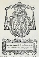 An illustration from Historiarvm seraphicae religionis libri tres, seriem temporum continentes, quibus breui explicantur fundamenta, uniuersiq[ue] ordinis amplificatio, gradus, et instituta; nec non uiri scientia, uirtutibus, et fama praeclari (1586)
