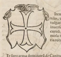 An illustration from Catalogvs gloriae mvndi D. Bartholomaei Cassanaei, Bvrgvndi, apvd Aqvas Sextias in Senatv decvriae praesidis, ac viri clarissimi : in qvo mvlta praeclara de praerogativis, praeeminentijs, maioritate, praestantijs, & excellentijs, continentur ... : opvs ... in XII. libros diuisum, nvnc denvo accvratissime emendatvm ac novis figvris elegantissime illustratum, ita vt facile omnes caeteras editiones antecellere possit (1579)