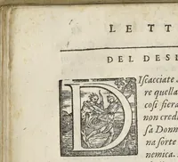 An illustration from Lettere d'Isabella Andreini padovana, comica gelosa, et academica intenta : nominata l'accesa (1612)