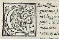 An illustration from Lettere d'Isabella Andreini padovana, comica gelosa, et academica intenta : nominata l'accesa (1612)