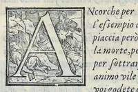 An illustration from Lettere d'Isabella Andreini padovana, comica gelosa, et academica intenta : nominata l'accesa (1612)