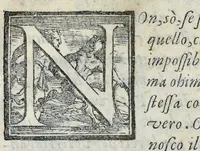 An illustration from Lettere d'Isabella Andreini padovana, comica gelosa, et academica intenta : nominata l'accesa (1612)
