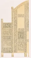 An illustration from Fundgruben der Kunst und Ikonographie in den Elfenbein-Arbeiten des christlichen Altertums und Mittèlalters in 35 Tafeln; Prof. Dr. aus'm Weerths nachgelassenes Werk (1912)
