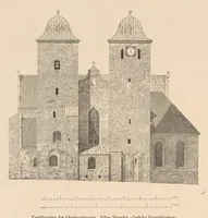 An illustration from Viborg Domkirke: Joakim Skovgaards billeder, Domkirkens historie. La cathédrale de Viborg: les peintures de Joakim Skovgaard, histoire de la cathédrale; (1909)