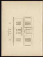 An illustration from The carpenter's assistant : containing a succinct account of Egyptian, Grecian and Roman architecture. Also, a description of the Tuscan, Doric, Ionic, Corinthian and composite orders; together with specifications, practical rules and tables for carpenters, and a glossary of architectural terms. Embellished with upwards of 200 plates of plans, elevations, details, and practical stair-building (1854)