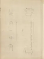 An illustration from The carpenter's assistant : containing a succinct account of Egyptian, Grecian and Roman architecture. Also, a description of the Tuscan, Doric, Ionic, Corinthian and composite orders; together with specifications, practical rules and tables for carpenters, and a glossary of architectural terms. Embellished with upwards of 200 plates of plans, elevations, details, and practical stair-building (1854)