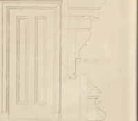 An illustration from The carpenter's assistant : containing a succinct account of Egyptian, Grecian and Roman architecture. Also, a description of the Tuscan, Doric, Ionic, Corinthian and composite orders; together with specifications, practical rules and tables for carpenters, and a glossary of architectural terms. Embellished with upwards of 200 plates of plans, elevations, details, and practical stair-building (1854)