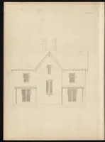 An illustration from The carpenter's assistant : containing a succinct account of Egyptian, Grecian and Roman architecture. Also, a description of the Tuscan, Doric, Ionic, Corinthian and composite orders; together with specifications, practical rules and tables for carpenters, and a glossary of architectural terms. Embellished with upwards of 200 plates of plans, elevations, details, and practical stair-building (1854)