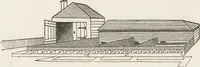 An illustration from The carpenter's assistant : containing a succinct account of Egyptian, Grecian and Roman architecture. Also, a description of the Tuscan, Doric, Ionic, Corinthian and composite orders; together with specifications, practical rules and tables for carpenters, and a glossary of architectural terms. Embellished with upwards of 200 plates of plans, elevations, details, and practical stair-building (1854)