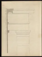 An illustration from The carpenter's assistant : containing a succinct account of Egyptian, Grecian and Roman architecture. Also, a description of the Tuscan, Doric, Ionic, Corinthian and composite orders; together with specifications, practical rules and tables for carpenters, and a glossary of architectural terms. Embellished with upwards of 200 plates of plans, elevations, details, and practical stair-building (1854)