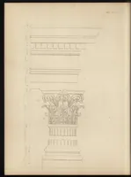 Picture 27 of 96 from The carpenter's assistant : containing a succinct account of Egyptian, Grecian and Roman architecture. Also, a description of the Tuscan, Doric, Ionic, Corinthian and composite orders; together with specifications, practical rules and tables for carpenters, and a glossary of architectural terms. Embellished with upwards of 200 plates of plans, elevations, details, and practical stair-building (1854), leaf 87