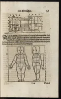 Picture 34 of 39 from Dess Circkelss vnd Richtscheyts, auch der Perspectiua, vnd Proportion der Menschen vnd Rosse, kurtze, doch gründtliche Vnderweisung, dess rechten gebrauchs : mit viel schönen Figuren, aller anfahenden Jugendt, vnnd andern liebhabern dieser Kunst, als Goldschmiden, Malern, Bildhauwern, Steinmetzen, Schreinern, [et]c. eigentlich fürgebildet, vormals im Truck nie gesehen, sonder jetzunder erstmals von neuwem an Tag gegeben (1618), leaf 110