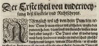 An illustration from Dess Circkelss vnd Richtscheyts, auch der Perspectiua, vnd Proportion der Menschen vnd Rosse, kurtze, doch gründtliche Vnderweisung, dess rechten gebrauchs : mit viel schönen Figuren, aller anfahenden Jugendt, vnnd andern liebhabern dieser Kunst, als Goldschmiden, Malern, Bildhauwern, Steinmetzen, Schreinern, [et]c. eigentlich fürgebildet, vormals im Truck nie gesehen, sonder jetzunder erstmals von neuwem an Tag gegeben (1618)