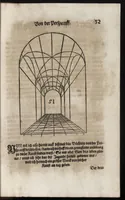Picture 30 of 39 from Dess Circkelss vnd Richtscheyts, auch der Perspectiua, vnd Proportion der Menschen vnd Rosse, kurtze, doch gründtliche Vnderweisung, dess rechten gebrauchs : mit viel schönen Figuren, aller anfahenden Jugendt, vnnd andern liebhabern dieser Kunst, als Goldschmiden, Malern, Bildhauwern, Steinmetzen, Schreinern, [et]c. eigentlich fürgebildet, vormals im Truck nie gesehen, sonder jetzunder erstmals von neuwem an Tag gegeben (1618), leaf 88