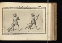 An illustration from Oplomachia di Bonauentura Pistofilo nobile Ferrarese, dottore, e caualiere : nella quale con dottrina morale, politica, e militare, e col mezzo delle figure si tratta per via di teorica, e di pratica del maneggio, e dell'vso delle armi : distinta in tre discorsi di picca, d'alabarda, e di moschetto (1621)