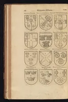 An illustration from Apostolatus Benedictinorum in Anglia, siue, Disceptatio historica, de antiquitate ordinis congregationisque monachorum nigrorum S. Benedicti in regno Angliae : in qua demonstratur S. Gregorium, eius nationis apostolum, fuisse benedictinum : ostenditur etiam obiter quanto numero, quibusque temporibus, alij ordines religiosorum, in eodem regno coeperint agnosci : cum appendice copiosa instrumentorum venerandae vetustatis ... (1626)