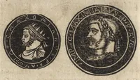 An illustration from Imperatorum et Caesarum vitæ : cum imaginibus ad uiuam effigiem expressis (1534)
