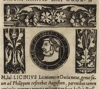 An illustration from Imperatorum et Caesarum vitæ : cum imaginibus ad uiuam effigiem expressis (1534)