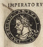 An illustration from Imperatorum et Caesarum vitæ : cum imaginibus ad uiuam effigiem expressis (1534)