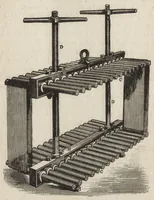 An illustration from Das Färben und Bleichen : von Baumwolle, Wolle, Seide, Jute, Leinen, etc : in unversponnenen Zustande, al Garn und al Stückware : Praktisches Hilfs- und Lehrbuch bearbeitet für Färber und Färberei-Chemiker, sowie zum Unterricht in Fachschulen, mit zahlreichen Maschinenzeichnungen (1889)