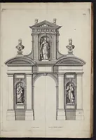 An illustration from Liure d'architecture : contenant plusievrs portiques de differentes inuentions sur les cinq ordres de colomnes (1640)