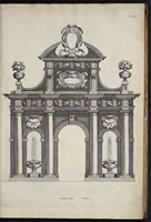 An illustration from Liure d'architecture : contenant plusievrs portiques de differentes inuentions sur les cinq ordres de colomnes (1640)